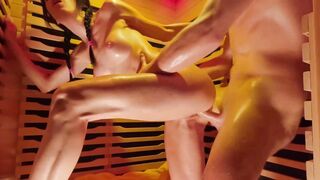 Making a scene in PUBLIC SAUNA! SQUIRTING and MULTIPLE CREAMPIE