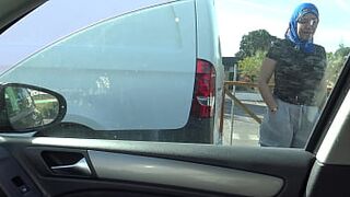 naughty Muslim street prostitute picked up by a horny tourist with a big black dick