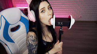 Asmr 3dio Ear Licking Incredibly Hot.