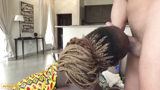Tall Slim Ebony Model Gets Facial After Casting