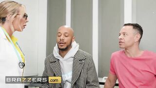 BRAZZERS - Smoking Hot Doctor Tiffany Watson Gets Double Dominated By Brad & Dwayne At Her Office