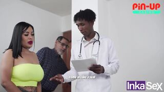 Busty Peruvian Latina cheats on her old husband with a dark-skinned Gynecologist |Pinup