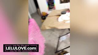Big boobs babe chatting behind porn scenes b4 improv stage performance, watching Deadpool movie, getting sweaty - Lelu Love