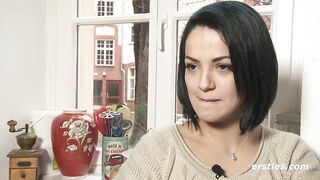 Ersties - Fiery Angie fingers herself to climax