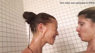 Lesbian shower with Katrina