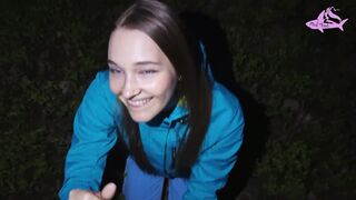 Adorable girl got lost in the forest and I showed her the way, but in return...
