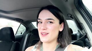 Ersties - Harper is excited to finger herself to orgasm in the car