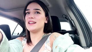 Ersties - Harper is excited to finger herself to orgasm in the car