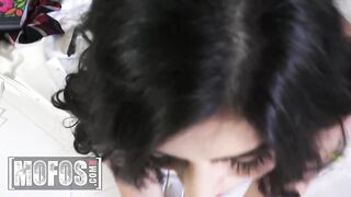 MOFOS - Audrey Royal Decides To Help Her Man With His Anatomy Test By Giving Him A Sloppy Deepthroat