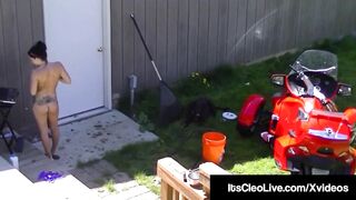 Cam Cutie Its Cleo Rides Dildo & Tractor -WTF?
