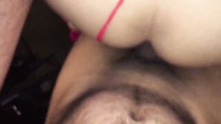 Doggy in red for Latina wife