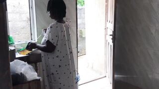 KITCHEN FREESTYLE SEX WITH THE SEXY HOUSE MAID
