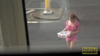 Hardfucked little subslut Cherry English hammered by master
