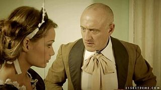 Clumsy Maid Sophie Lynx punished by her lord
