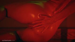 ULTRAFILMS Gorgeous Ukrainian model Sybil oiling herself and passionately fingering her pussy