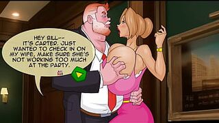 Cassie Cannons 6 The Office Wife. In front of loser husband gent fucked in next room, under the desk suck cock ArtiSex4