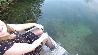 Spontaneous outdoor quickie at the lake! WAS I RECOGNIZED?