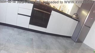 Real cheating. Wife fucks a neighbor in the kitchen.
