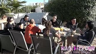 Alexa's breakfast is DICKS!!. Hot outdoors orgy and masturbation