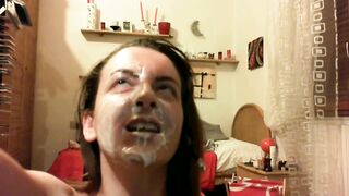 Face and body full of cream