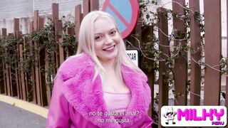 European blonde with big tits fucks with a perverted photographer