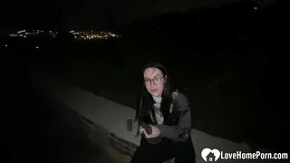 There is nothing better than getting some wet pussy while you're walking around.