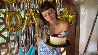 THE BEST BIRTHDAY SURPRISE a real cock giving me until my ass is filled with milk - SPOILER