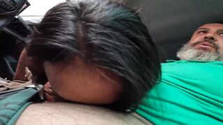 Luana Lima with her big balloon breasts in the car took a dick in the ass