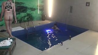 Threesome with friends in the motel pool Part 3