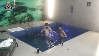 Threesome with friends in the motel pool Part 3