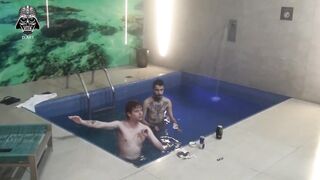 Threesome with friends in the motel pool Part 3