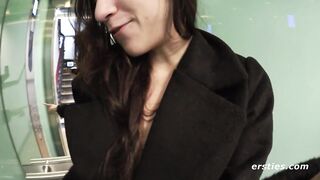 Ersties - Hot Brunette Gets Off In a Public Space