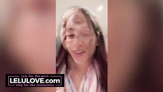 Big boobs babe lip syncing in shower makeup running down face, getting ass cumshot, behind scenes comedy shows - Lelu Love