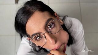 Aspiring secretary does EVERYTHING necessary to win the job - Alicia Trece (anal solo)
