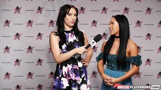DP Star 3 - Brunette Pornstar Morgan Lee Deep Throat Blowjob