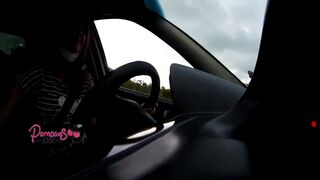 Passenger pays driver with cum inside - complete on red