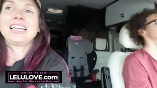 Babe talking all about behind the porn scenes while riding passenger in RV sharing details from candid daily life - Lelu Love