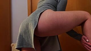 Doggy style with my stepdaughter while her boyfriend waits for her to go to the movies