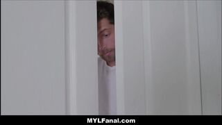 Skinny Big Tits MILF Stepmom Silvia Saige Anal Fucking From Stepson On Her Webcam