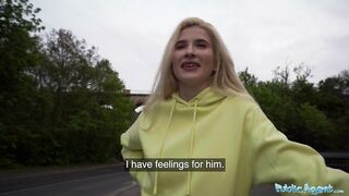 Public Agent Blonde haired stunner fucked deep outdoors