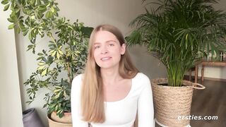 Ersties - Sexy Kate K Massages Herself Before She Masturbates