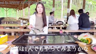 Eating yakiniku at a Japanese BBQ place
