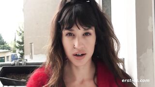Ersties - Hot Brunette Babe Masturbates For All To See