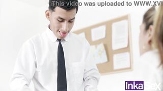Milf teacher teaches my best Argentinian friend how to really fuck and demonstrates it using her body