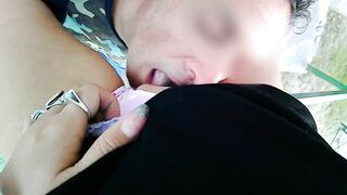 Escaping from the party with a friend for a delicious pussy licking