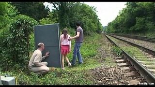 Sex In the City Outdoors Threesome