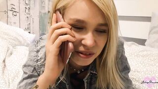 Young Blonde Deep Sucking Huge Black Cock and Fucking