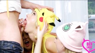 3 Tiny Teen Poke Mon Girls Fuck Their Master