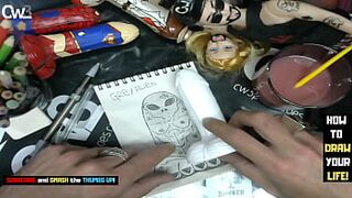 Dildo art business - It's time to tracing sketch of the alien grey