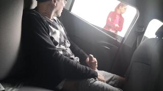 Risky masturbation on the street in public for a student who liked my cock!